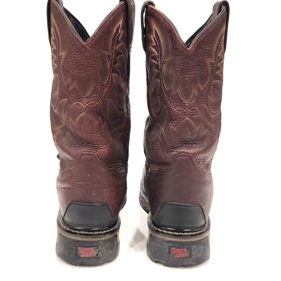 Tony Lama TLX Pitstop Steel Toe Leather Waterproof Work Boots Men's 8D - Picture 4 of 14